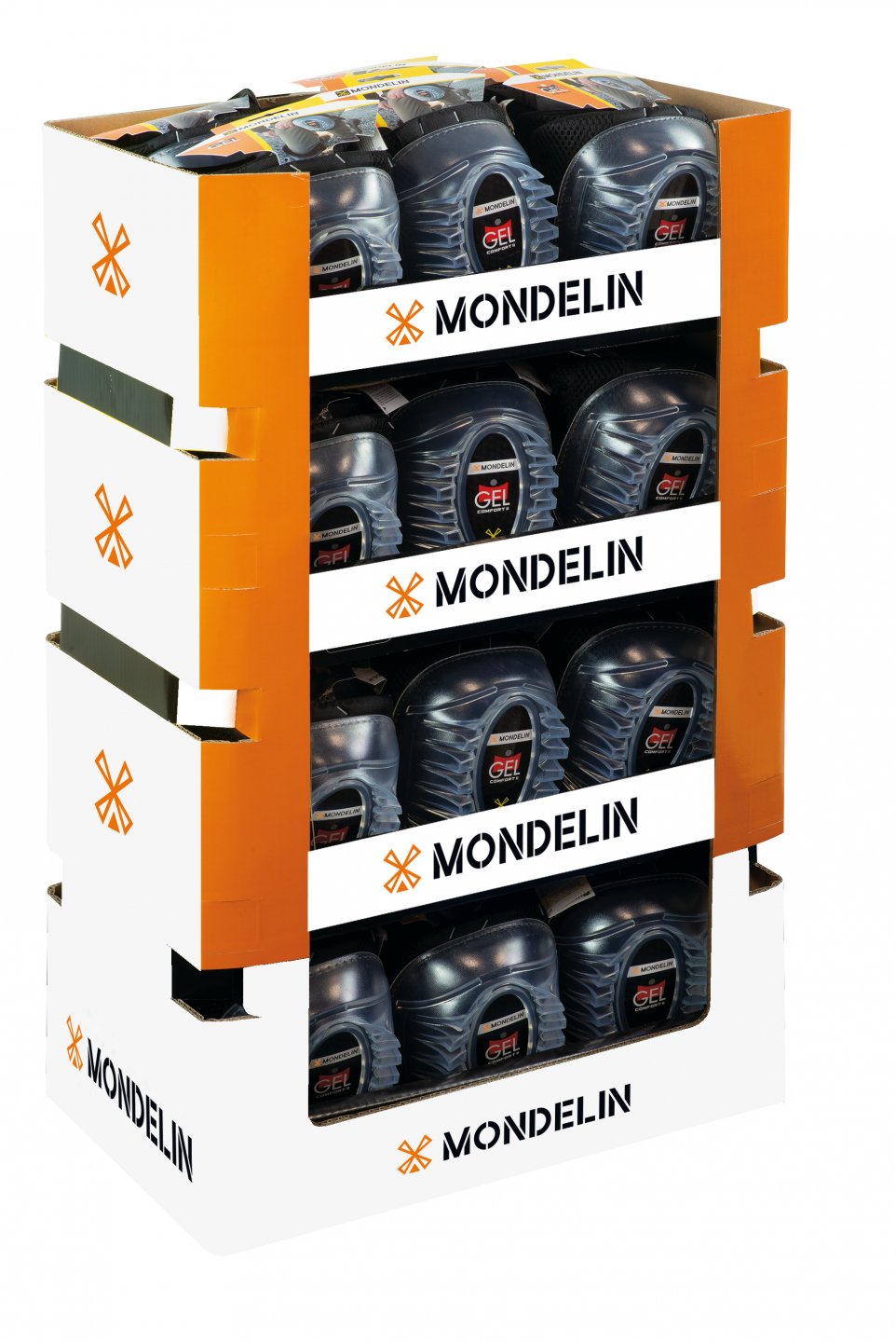 Display with 24 gel kneepads comfort ii