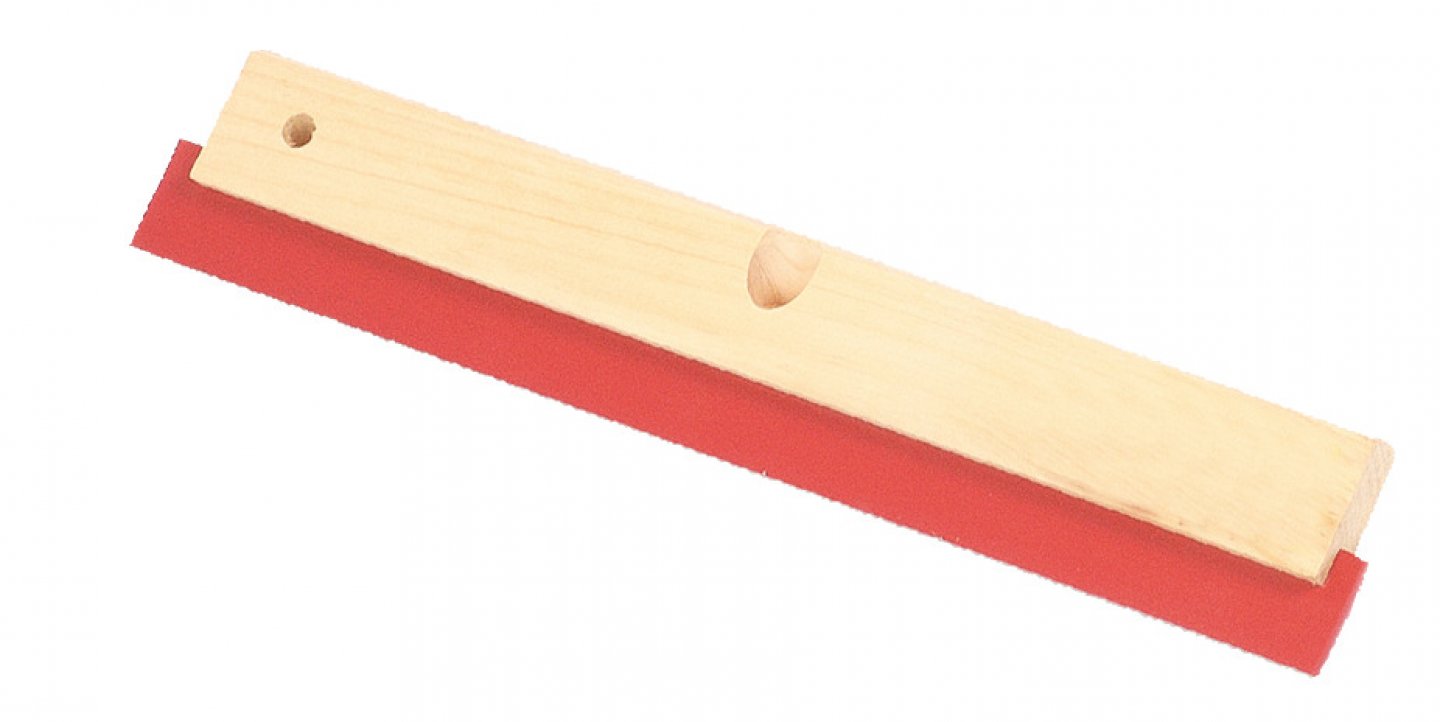 Wooden rubber squeegee