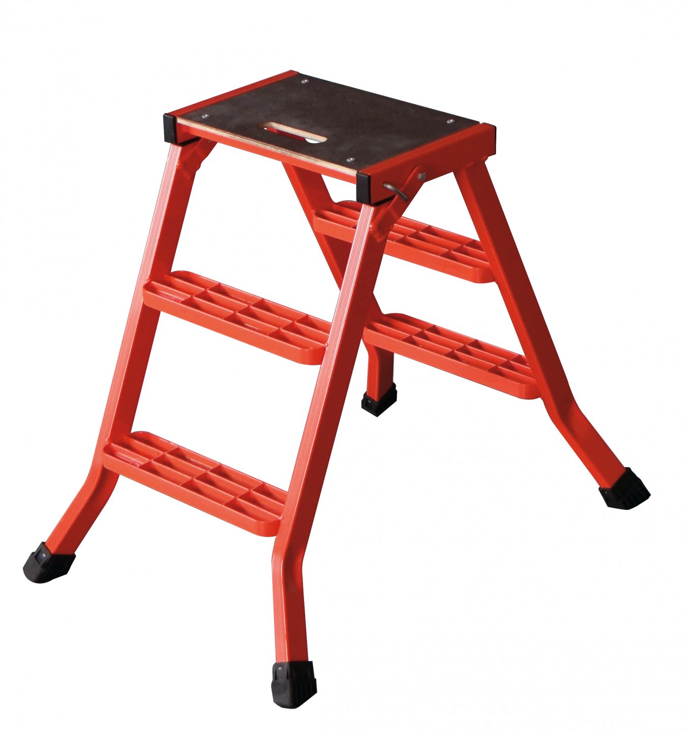 Aluminium folding step-stool