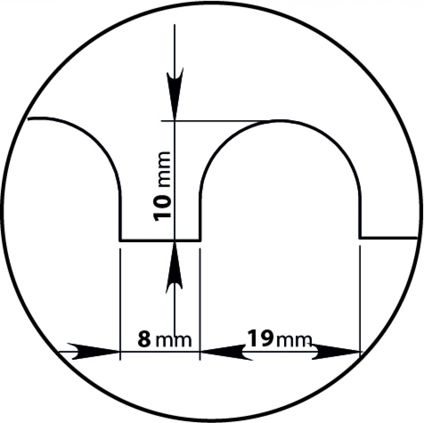 Glue speader - fiberglass mounting - 1/2 round teeth 02