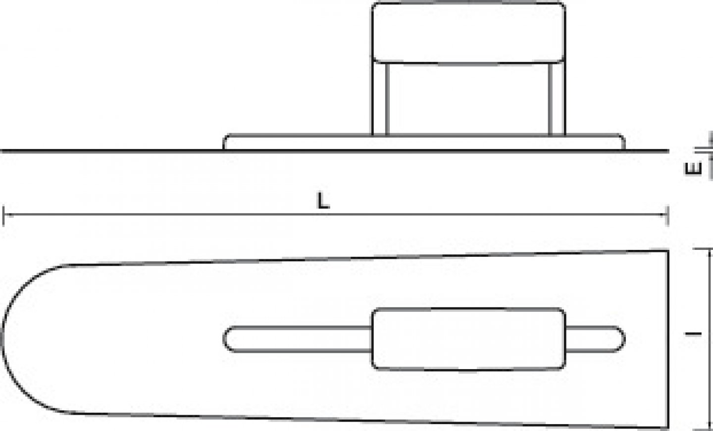 Floor spreader - steel blade - rounded end - plastic closed handle 02