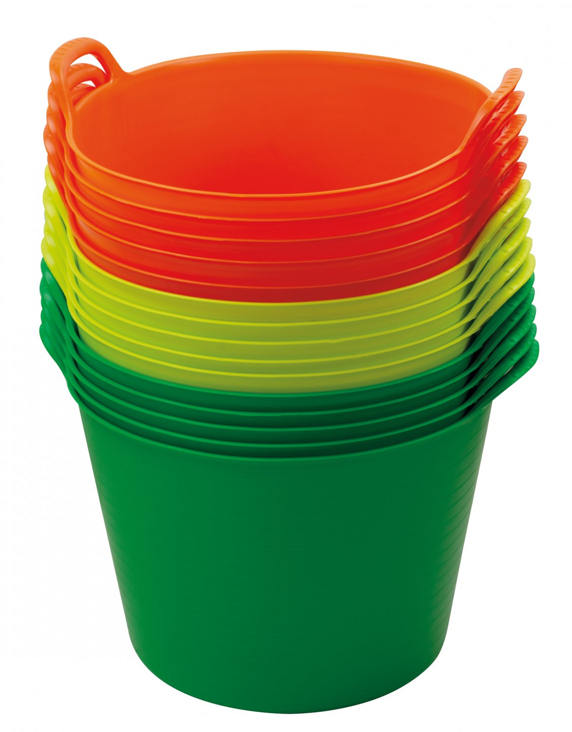 Orange flexible plastic tub 02