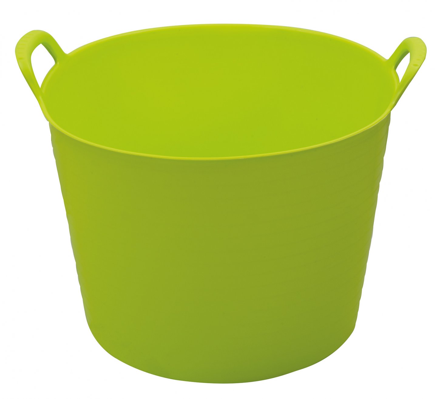 Neon yellow flexible plastic tub