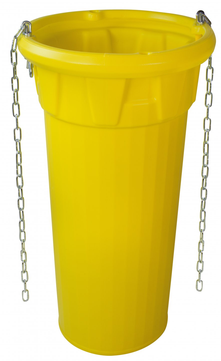 Rubblechute with chain and carabiners