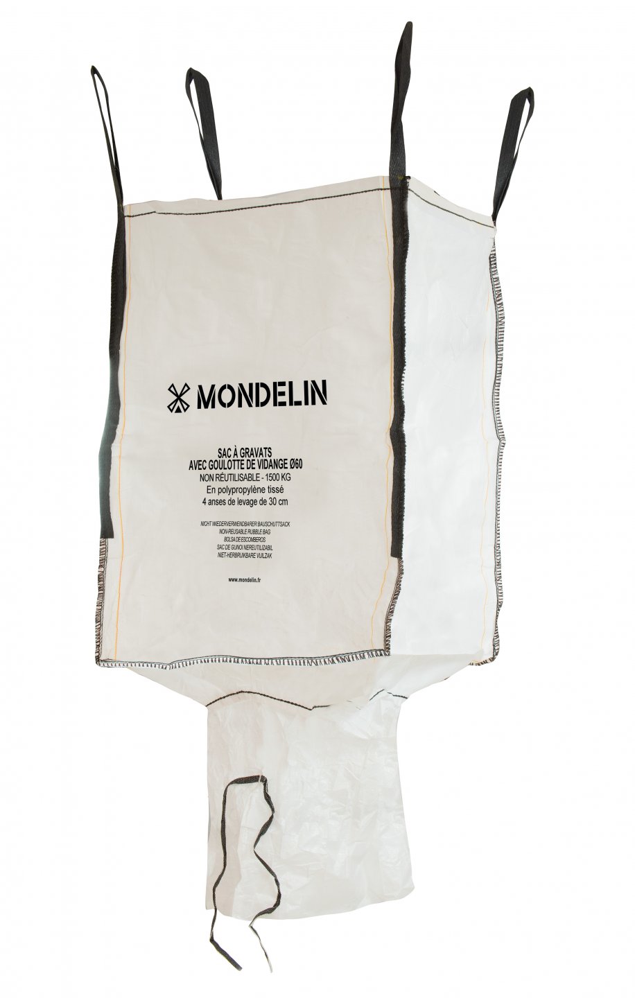 Non-reusable rubble bag