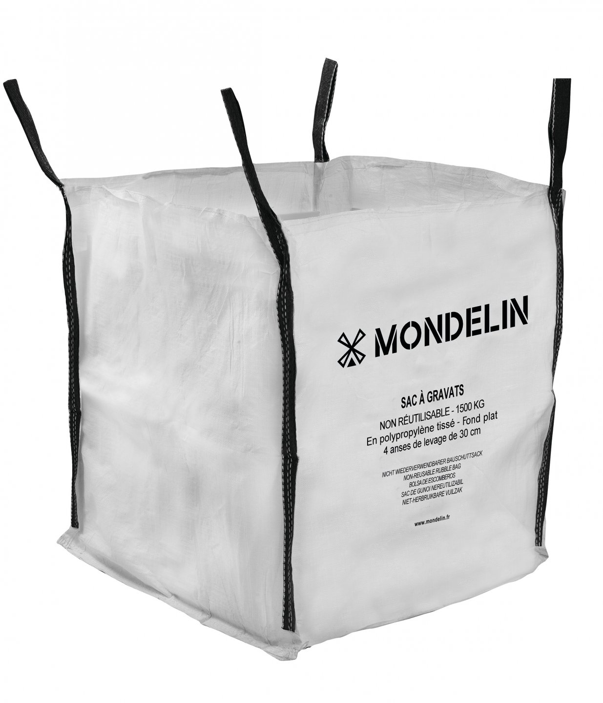 Non-reusable rubble bag