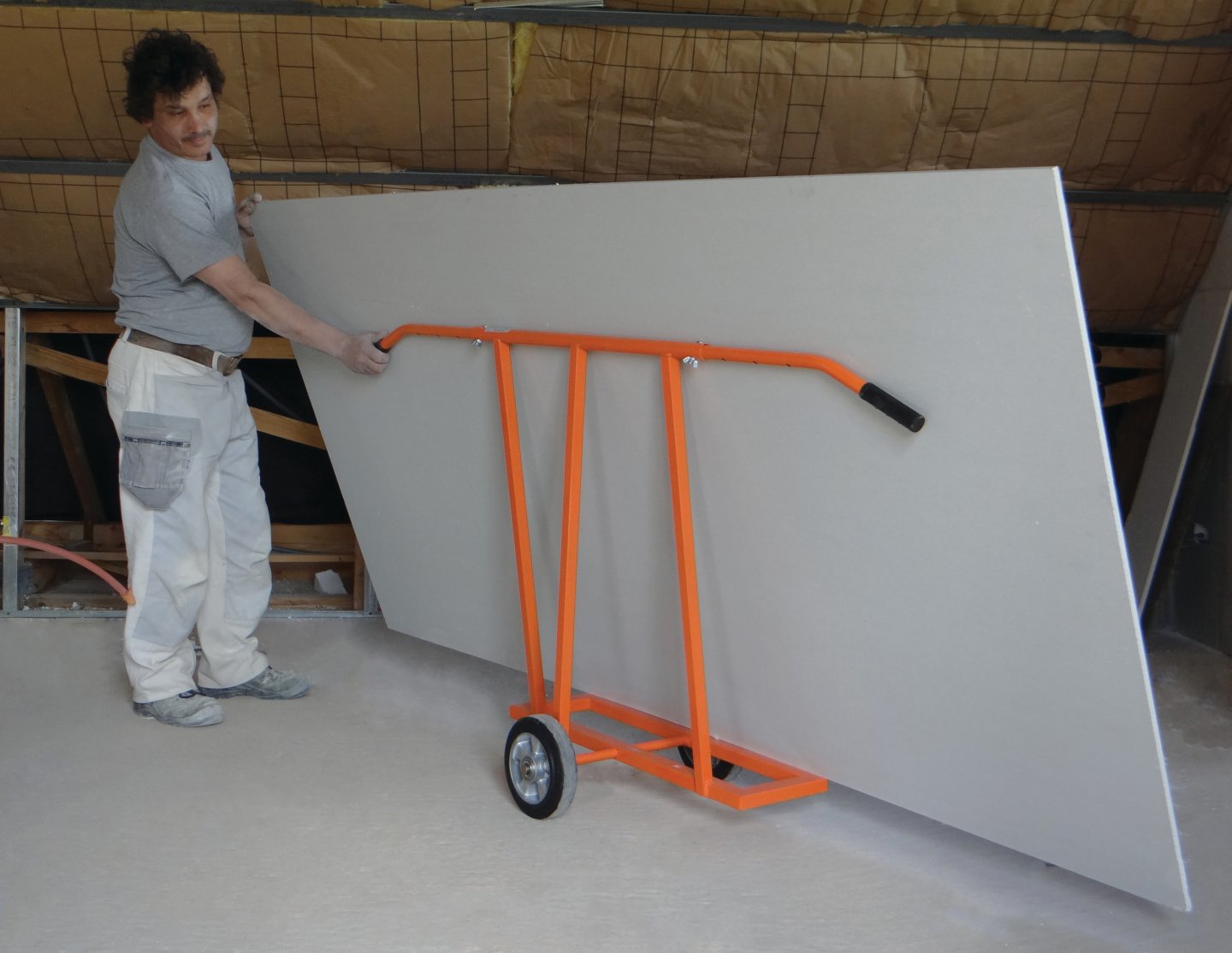 Plasterboard trolley with 2 wheels - 900kg 03