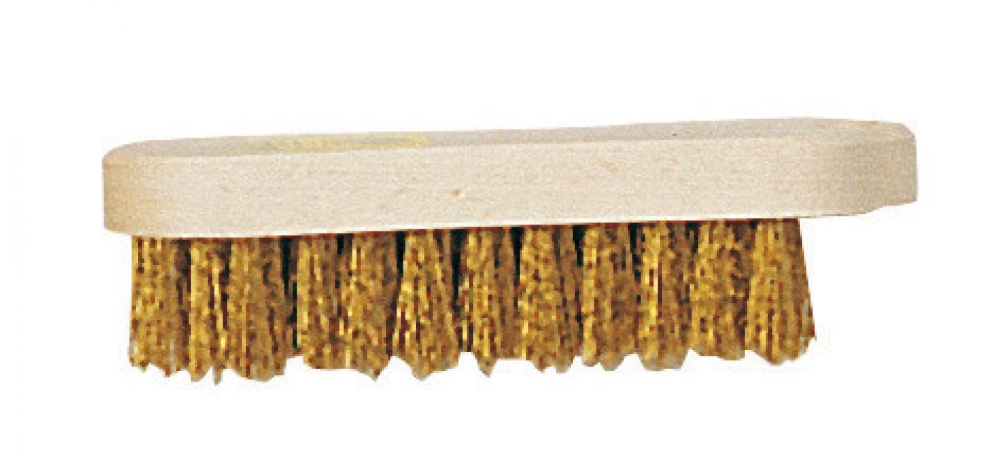 Steel brush - round black tempered