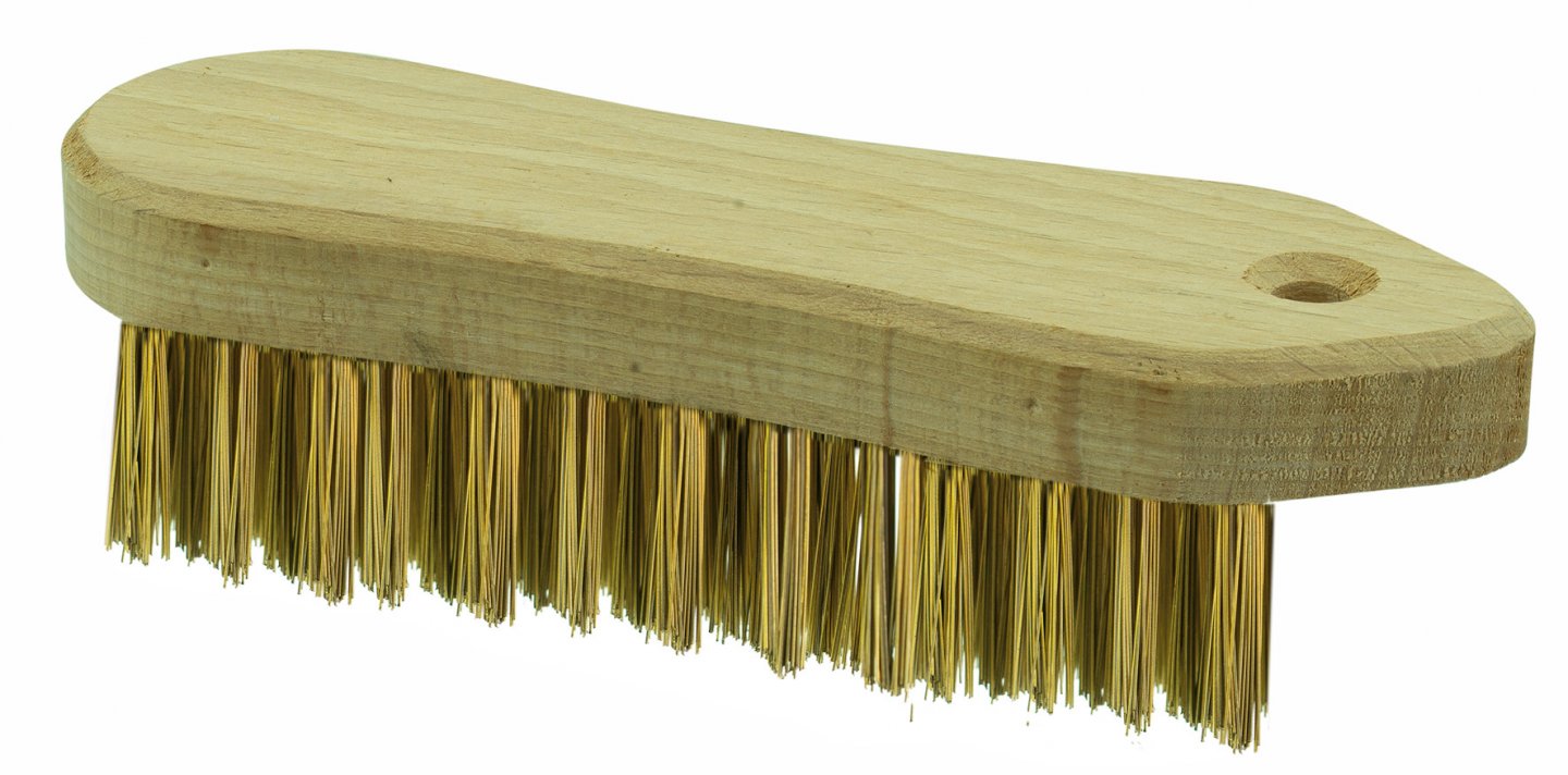 Steel brush - hard brass plated