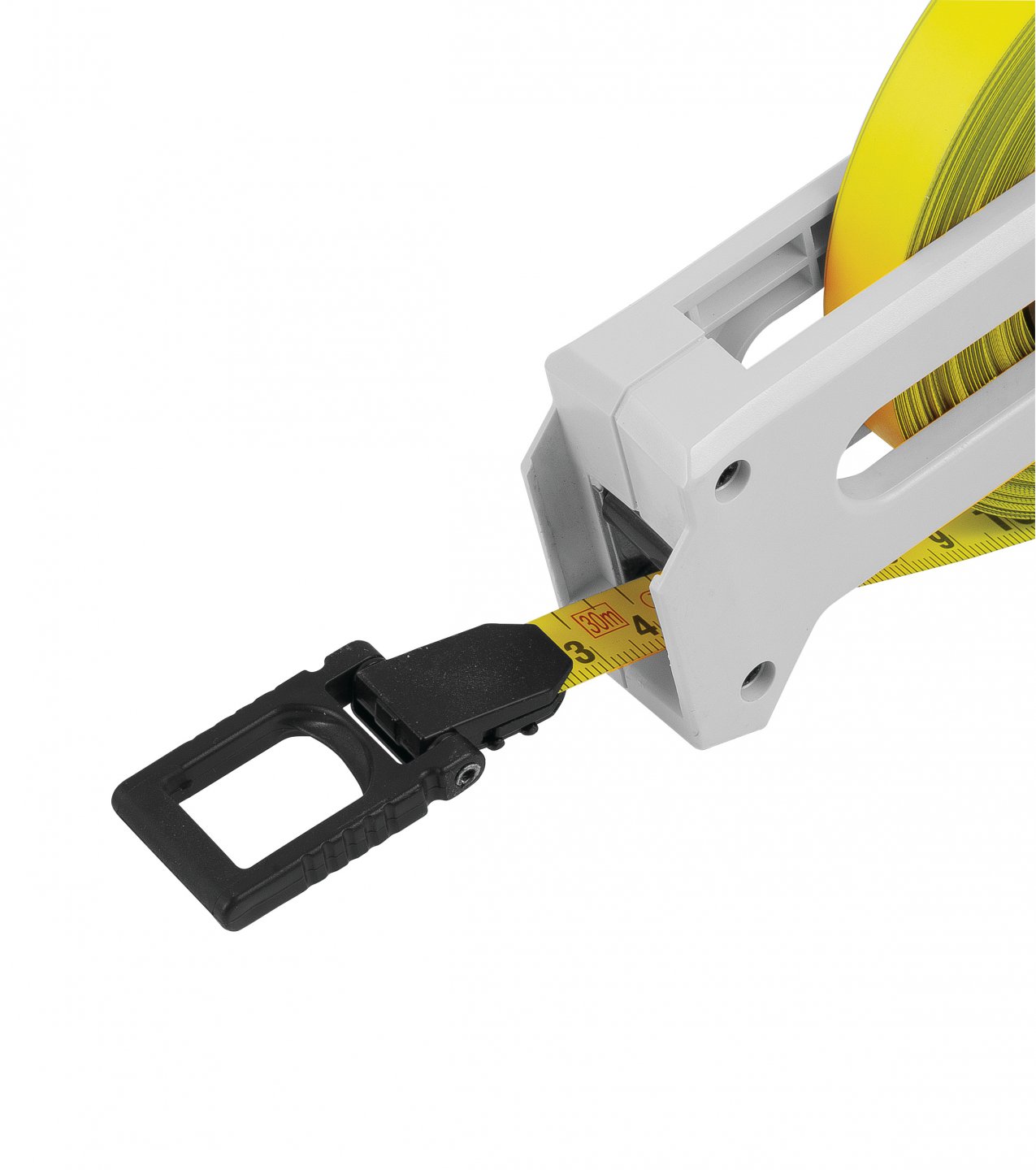 Tape measure with handle and steel ribbon 03