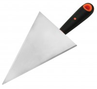 Stainless steel triangular trowel with bimaterial handle 02