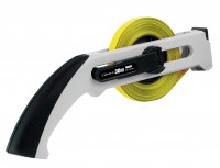 Tape measure with handle and steel ribbon