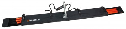 Set of articulated concrete slab smoother +pole in a carrying case