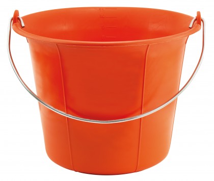 Orange plastic bucket