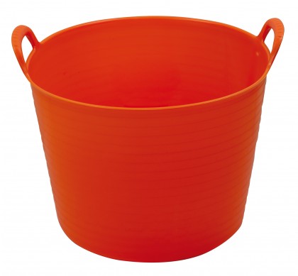 Orange flexible plastic tub