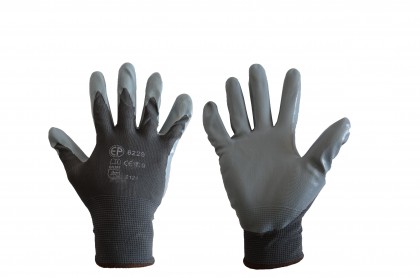 Protective gloves - polyamide with nitrile foam coating