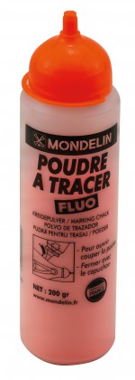 Orange fluo chalk line powder