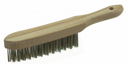 Metal brush with handle hard brass steel