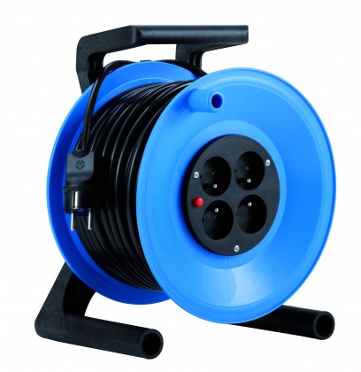 Cable reel - 25 m - 4 plugs